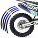 BLUE D01B 21" 19" Wheel Rim Tape Decal Sticker For Honda CRF 250R 03-21 16 17 19