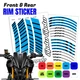 AA02 17 inch Wheel Rim Sticker Stripe For Kawasaki ZX6RR Ninja ZX600 03-06