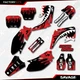 Red Savage Camo Racing Graphics Kit fits Honda Cr125 Cr250 02-07 CR 125 250