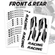 ZZDX 17'' Rim Wheel Stickers Decal Graphic Kit For Yamaha FZ07 MT-07 18-21 20 19