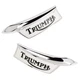 EMGO Triumph Reproduction Tank Badges - 1969 & Up - OEM Part # 82-9700 and 82-97