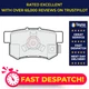 Brake Pads Set fits HONDA FR-V BE5 2.2D Rear 2005 on N22A1 43022S9A000 Apec Blue