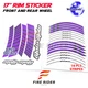 Rim Sticker Decals 17 inch AA02 Set For Suzuki GSXS1000 16-19 16 17 18 19