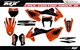 Fit KTM XCW XCFW EXC EXCF 2017 to 2019 & SX SXF XC XCF 2016 to 2018 graphic kit