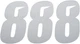 DCOR - 45-32-8 - Slash Number Plate - #8 - White - 7"