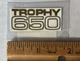 Triumph Trophy 650 Gold Block Sticker 1.75&rdquo;  Water Transfer Decal