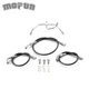 Black Stainless Steel Brake Line Kit For Harley 07-19 Dyna Fat Bob Non-ABS