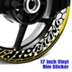 17 inch Vinyl Wheel Rim Stickers S30B For Yamaha FZS 000 00-05 07 08 09