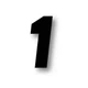 Factory Effex 3pk Racer Digits 5.5in #1 Numbers Black 09-10031
