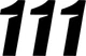 DCOR - 45-27-1 - Slash Number Plate - #1 - Black - 4"