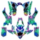 2017-2021 YFZ 50 ZANY Teal Senge Graphics Kit Compatible with Yamaha