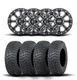 ITP Velocity Inertia 14" Matte Black Wheels And Terra Hook Tires [27x9-14]
