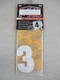 EFFEX FACTORY EFFEX 4" White #3 Pro Number Plate Decal 3-Pack 132563