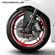 Wheel stripes for DUCATI PANIGALE V2 V4 1299 959 1199 stickers rim decals white