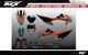 Fit KTM XCW XCFW EXC EXCF 2020 to 2023 & 2019 to 2022 SX SXF XC XCF graphic kit