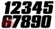 Dirt Digits DD43B-7 Black 4" High-Gloss Vinyl Number 7 (3pk)
