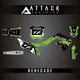 Attack Graphics Custom Renegade Complete Bike Graphics Kit For Kawasaki KX450 X