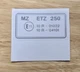 MZ ETZ 250 STICK CALCAMANIA COMO LA ORIGINAL TRANSPARENTE