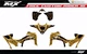 Fits YAMAHA YFZ450R 450X (2014 to 2024) graphic kit decals stickers racing yfz