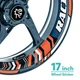 Orange Racing Decal Wheel Sticker 17 inch BP02 For Honda CB650R 19 20