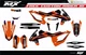 Fit KTM XCW XCFW EXC EXCF 2017 to 2019 & SX SXF XC XCF 2016 to 2018 graphic kit