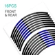 Blue S05B Morocycle Tape Wheel Sticker 17" For Yamaha YZF-R7 21-22