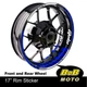 AA02 17" Wheel Rim Stickers Stripes Tape Blue For Kawasaki NINJA H2 H2R 15-20