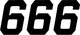 DCOR - 45-35-6 - Race Number Plate - #6 - Black - 6"