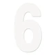 QTY 6 | FACTORY EFFEX 8" Pro Number White #6 Decal Sticker 3-Pack 134376