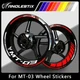 Reflective Motorcycle Wheel Sticker Rim TapeDecals Graphics  For YAMAHA MT03