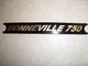TRIUMPH T140V BONNEVILLE SIDE COVER DECAL GOLD ON BLACK  1975-78 60-4385