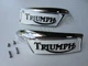 TRIUMPH 500 650 GAS TANK BADGES 82-9700, 82-9701, F9700 F9701 BONNEVILLE 1969-79