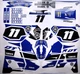 YAMAHA DT 125 1991 2003 4BL DE03 BLUE 11 DECOR DECAL Sticker