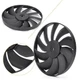 1xEngine Radiator Cooling Fan Black Fit 2007-2011 2008 Kawasaki Ninja ZX6R ZX10R