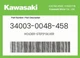 Kawasaki Genuine Holder-Step,P.Silver - 34003-0048-458