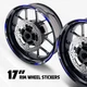 Blue 17 Inch Outer Rim Sticker Stripe Decal P05B For Ducati DIAVEL 1260 S