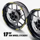 Yellow 17'' Rim Wheel Sticker Decal Strip Tape P05B For Ducati DIAVEL 1260 S