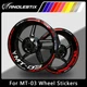 Reflective Motorcycle Wheel Sticker Rim TapeDecals Graphics  For YAMAHA MT03