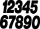 Dirt Digits Super X Competition Stick-On 5in. Black Number - 4 - SX53B-4