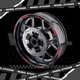 Red 17 Inch Outer Rim Sticker Stripe Decal L02B For Kawasaki Z900