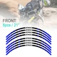 Stripe02 21 18 inch Wheel Rim Sticker Set For Kawasaki KLX 400 KLX 140G KLX 400R