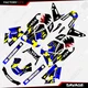 Blue & Yellow Savage Graphic Sticker kit fits Honda Grom  MSX125 21-24 2021 2022