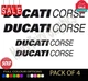 4 x DUCATI CORSE side fairing stickers 899 1299 1199 Panigale S R vinyl BIKES
