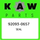 92093-0657 Kawasaki Seal 920930657, New Genuine OEM Part