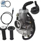 Carburetor Carb w/ Throttle Grip Cable For Honda XR80R 1985-2004 XR75 1973-1978