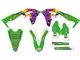 2017-2020 KX 250 F THROWBACK Green Senge Graphics Kit Compatible with Kawasaki