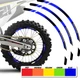 Blue 21 in. 18" Dirt Bike Decal Rim Sticker A01 For Suzuki DR200S 19 20 21 22 23