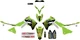 Dcor 2022 Monster Energy Kawasaki Complete Kit - White Motorcycle Dirt Bike