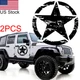 2x 20'' Hood Side Body Badge Army Star Distressed Vinyl Decal For Jeep Wrangler