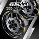 Red 17 Inch Outer Rim Sticker Stripe Decal L02B For Honda CB1300 Super Four SP